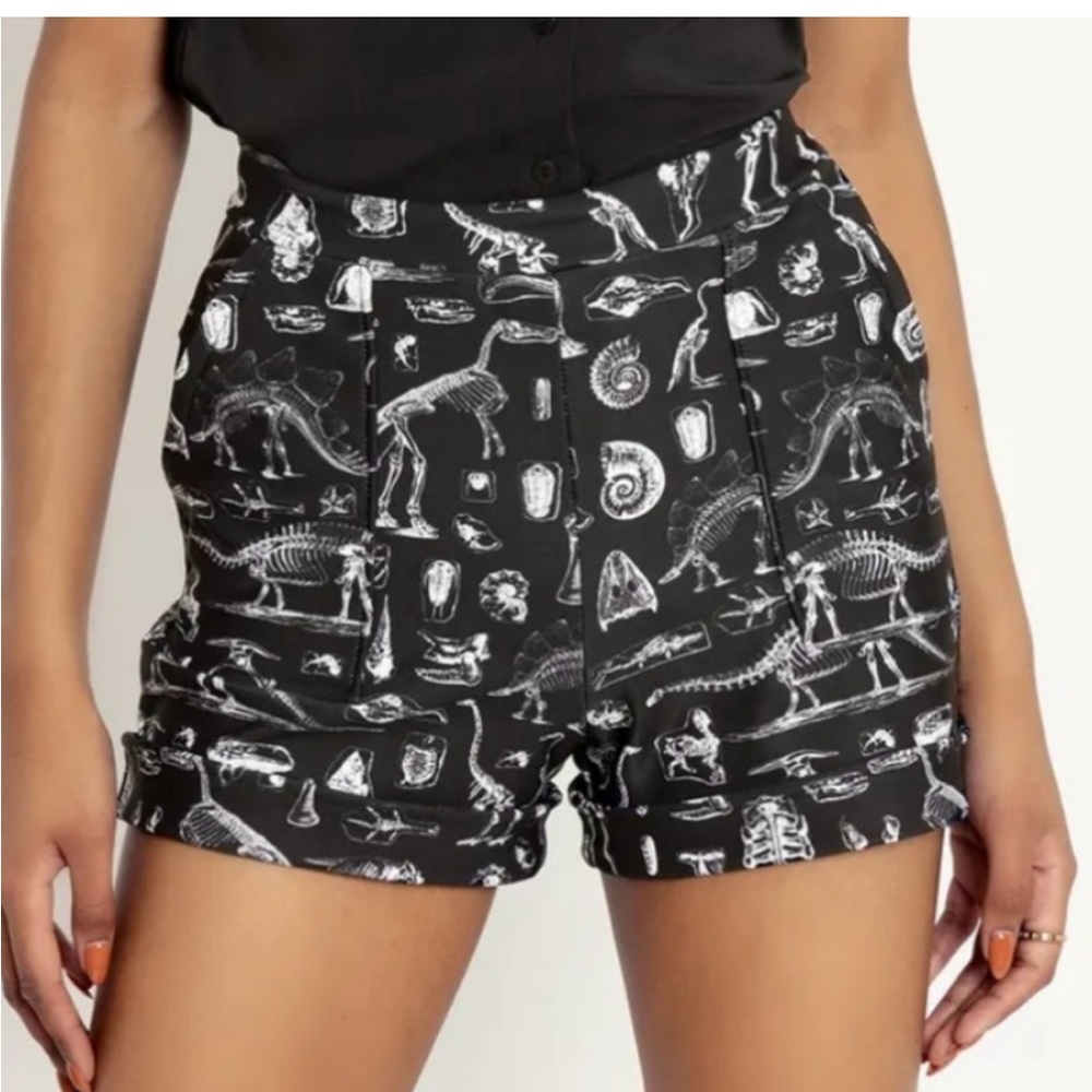 Blackmilk Dino Bones Cuffed Shorts